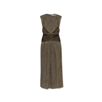 Iro Jurk Eliori - Dames - Feestkleedjes - Groen - L - Satijn - Kleedjes