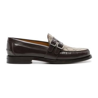 Gucci Loafers, male, Brown, 8 1/2 UK, GG Buckle Loafers