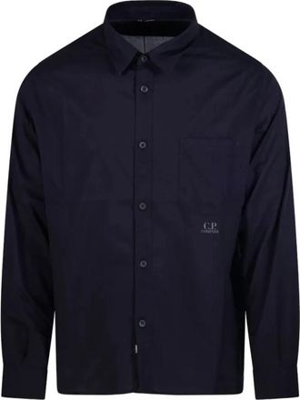 C.P. Company Pocket Shirt - Heren - Casual Overhemden - Blauw - M - Katoen - Overhemden