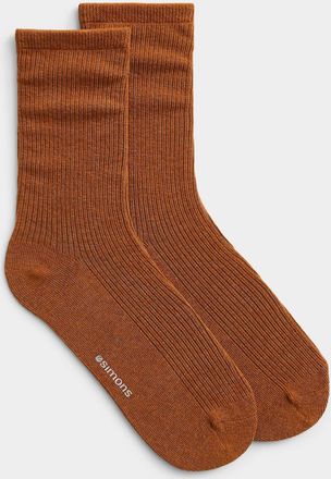 Simons Womens Finely ribbed socks