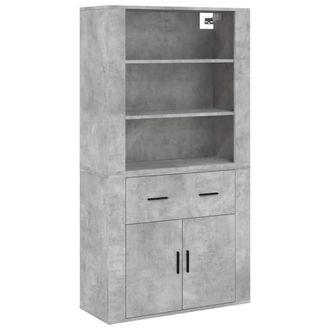 Berkfield Home Highboard Concrete Grey Engineered Wood