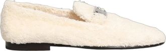 Dolce & Gabbana Shearling Dress Loafers - Heren - Loafers - Wit - 41 EU - Katoen - Schoenen