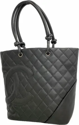 Chanel Black Leather Tote Bag (Pre-Owned)