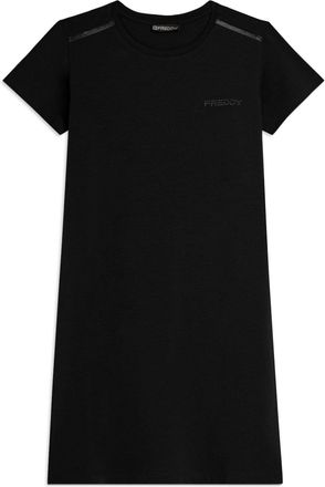 Freddy Strandkleid FREDDY Kleid S26WCRD1, Damen, Gr. L, EURO, schwarz, Obermaterial: 95% Baumwolle CO. 5% Elasthan EL., Kleider Strandkleid