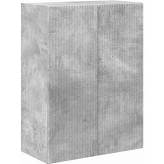 vidaXL Mueble De Tv Montado En La Pared Gris Concreto Vidaxl