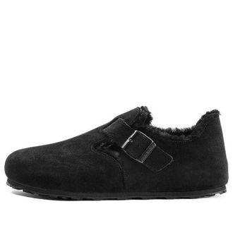 Birkenstock London Shearling Suede Leather Black 1014960