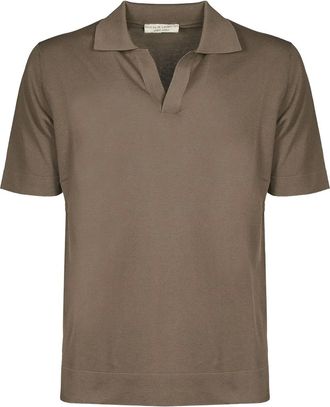 FILIPPO DE LAURENTIIS cotton polo shirt - men - Cotton - 46 - Brown