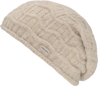 Chillouts Beanie CHILLOUTS Maira Hat, Damen, beige (natural), Feinstrick, Materialmix, meliert, unifarben, M&uuml;tzen Beanie, mit weichem Lochstrickmuster