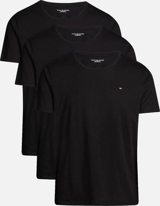 Tommy Hilfiger Mens 3-Pack Signature Cotton Essentials T-Shirts, Black - Size: 32/30/31/36