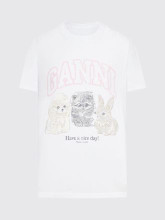 Ganni T-shirts in cotone organico stampata Ganni