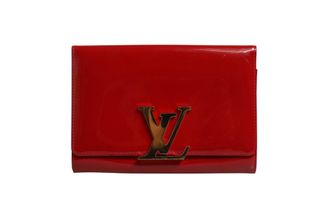 Louis Vuitton Louise PM Red Patent Leather Wallet On Womens Chain (Pre-Owned)