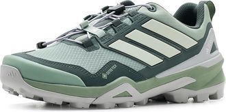 adidas Terrex Skychaser GORE-TEX(r) Hiking Shoes Womens Walking Shoes Silver Green/Linen Green/Ivy : 10.5 B - Medium