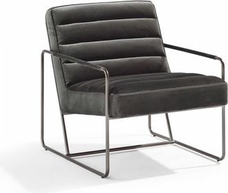Oviala Sillón capitoné de terciopelo verde gris