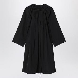 Toteme Black gathered coat in cotton blend