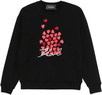 Karl Lagerfeld Harten Sweatshirt - Dames - Sweatshirts - Zwart - S - Hoodies & sweatvesten