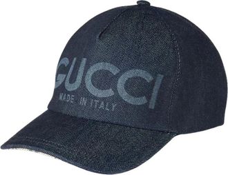 Gucci Hat W Denim - Dames - Petten - Blauw - L - Denim - Accessoires