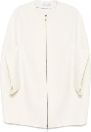 Max Mara Placido Cape - Dames - Ponchos - Wit - XS - Kasjmier - Jassen