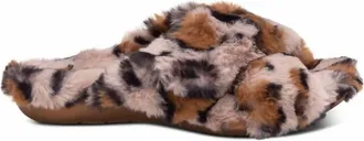 Aetrex Womens Penelope Strap Slipper In Leopard
