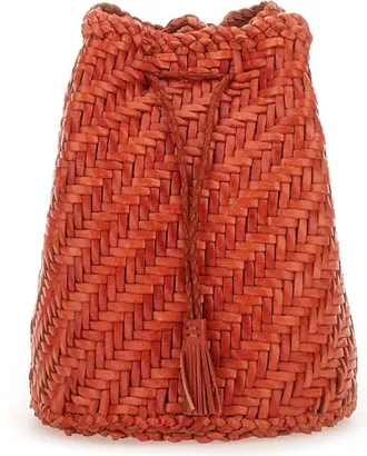 Dragon Diffusion Tan Pompom Double Jump Tassel Handbag