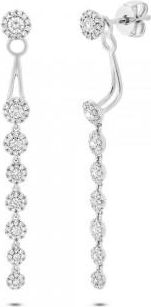 Allurez 0.87ct 14k White Gold Diamond Ear Jacket Earrings
