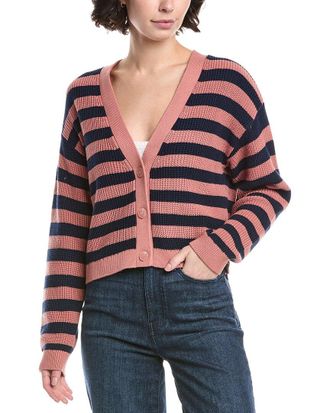 525 america Stripe Cropped Cardigan
