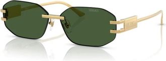 Versace Ve 2274 100271 Zonnebrillen - Dames - Zonnebrillen - Geel - 58 MM - Accessoires