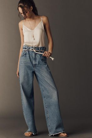 A Gold E Lyonne High-Rise Wide-Leg Jeans