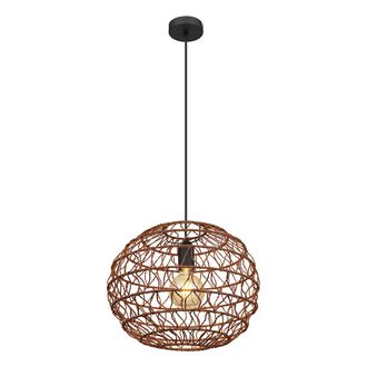 Globo Lighting L&aacute;mpara Colgante - Senni - Marr&oacute;n - Metal - &Oslash; 39cm - E27