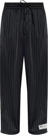 Yohji Yamamoto Pinstripe Drawstring Track Pants