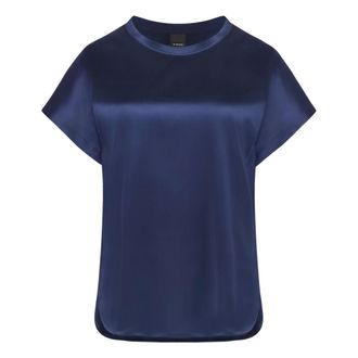 Pinko Pinko, Tops, Dames, Blauw, S, Farida Zijden Blouse