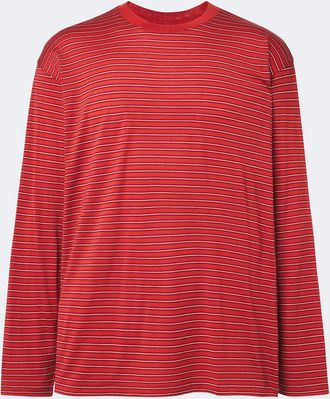 Auralee Camiseta de lana a rayas