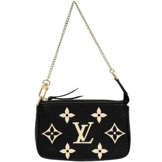 Louis Vuitton Pre-owned Mini Pochette - Dames - Pre-owned - Zwart - Maat: ONE Size Leer