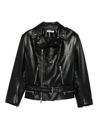Alessandra Rich leather biker jacket - Black