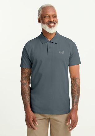 Jack Wolfskin Poloshirt JACK WOLFSKIN ESSENTIAL POLO M, Herren, Gr. XL (54/56), grau odessa, Obermaterial: 100% Baumwolle. Futter: 100% Baumwolle, normal, Rundhals,