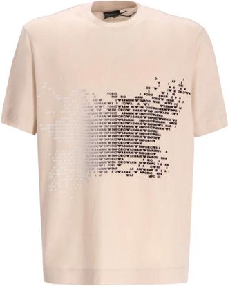 Emporio Armani Short Sleeve T-Shirt - Heren - T-shirts - Beige - M - Tops