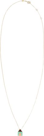 Aliita Burgundy Casita Bold Enamel Necklace