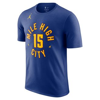 Nike Jordan Mens Denver Nuggets Statement Edition Jordan NBA T-Shirt in Blue | DV5770-496