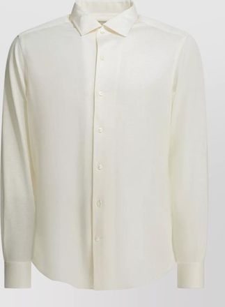 Ermenegildo Zegna silk shirt long sleeves straight collar
