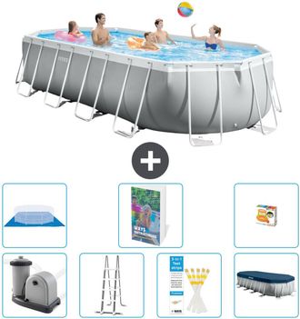 Intex Piscina Prism Frame Oval - 610x305x122 Cm - 8-piezas S568