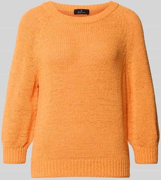 Monari Pullover mit Rundhalsausschnitt in Orange, Gr&ouml;&szlig;e 34