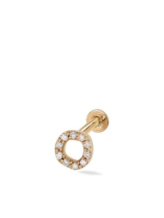 Lark & Berry Orecchino Open Halo in oro giallo 14kt con diamanti