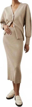 Rails Davina Midi Skirt In Oat