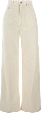 Polo Ralph Lauren Wide Broeken - Dames - Wijde Broeken - Wit - XL - Katoen - Broeken