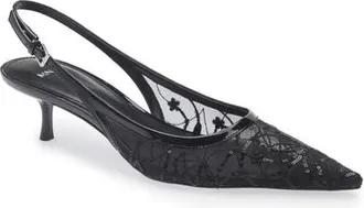 Mango Lorio Slingback Kitten Heel Pump in Black at Nordstrom, Size 8.5Us