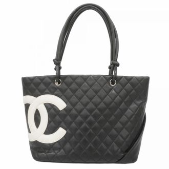 Chanel Black Leather Tote Bag (Pre-Owned)