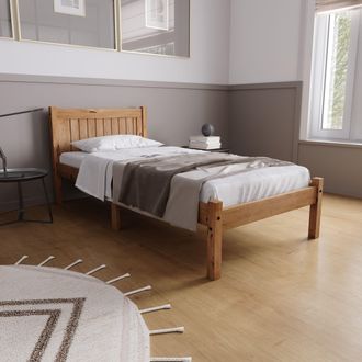 Birlea Trent Bed in Brown | Size: Double