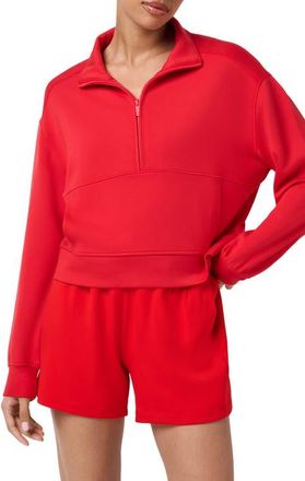 Travis Mathew Skyloft Soft Half Zip Sweatshirt in Tomato at Nordstrom, Size Xx-Large
