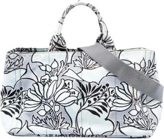 Prada Pre-owned Tote Bags, female, Multicolor, Size: ONE SIZE Pre-owned Printed Canvas Satchel