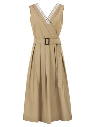 Max Mara Vestido midi sin mangas en gabardina de algod&oacute;n Wkdcono de Weekend Maxmara