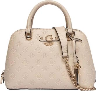 Guess Dita Dome Satchel - Dames - Handtassen - Beige - ONE Size - Tassen